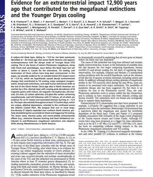 Younger Dryas “black mats” and the Rancholabrean termination in North  America